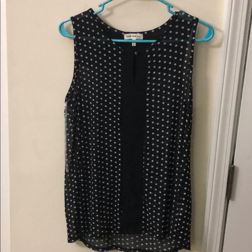Polka dot dress tank top